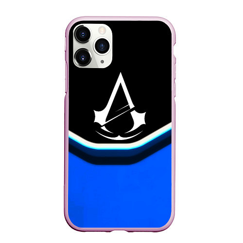 Чехол iPhone 11 Pro матовый Assassins Creed logo abstergo / 3D-Розовый – фото 1