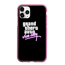 Чехол iPhone 11 Pro матовый GTA vice city logo