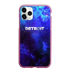 Чехол iPhone 11 Pro матовый Detroit become human space, цвет: 3D-малиновый