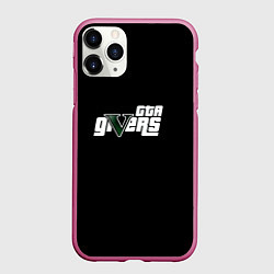 Чехол iPhone 11 Pro матовый GTA givers, цвет: 3D-малиновый