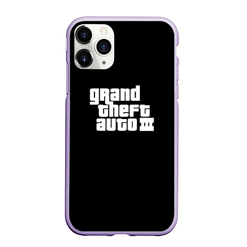 Чехол iPhone 11 Pro матовый GTA3 logo / 3D-Светло-сиреневый – фото 1