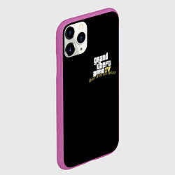 Чехол iPhone 11 Pro матовый GTA 6 logo game, цвет: 3D-фиолетовый — фото 2