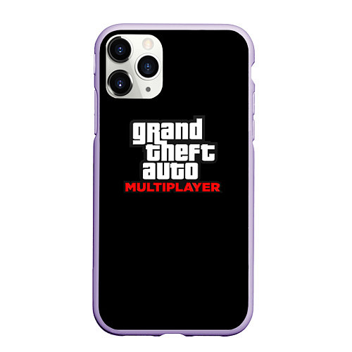 Чехол iPhone 11 Pro матовый GTA мультиплеер / 3D-Светло-сиреневый – фото 1