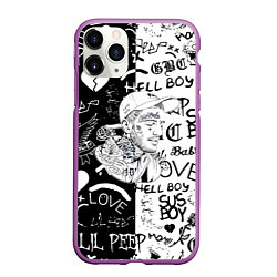 Чехол iPhone 11 Pro матовый Lii Peep pattern rap