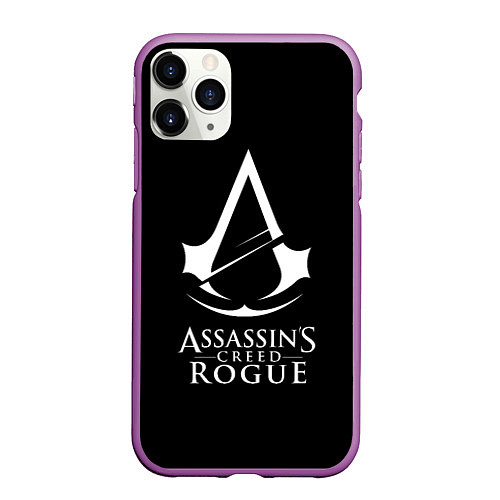 Чехол iPhone 11 Pro матовый Assassins Creed rogue / 3D-Фиолетовый – фото 1