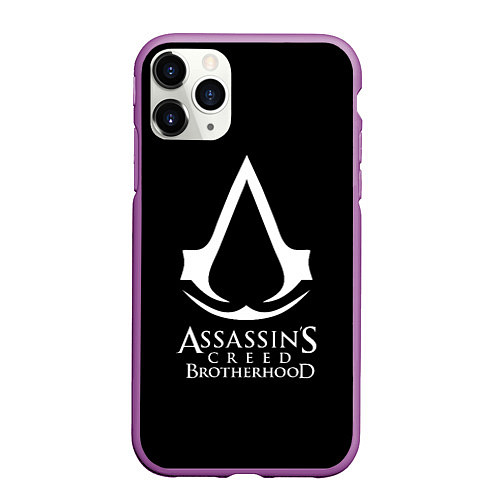 Чехол iPhone 11 Pro матовый Assassins Creed brotherhood / 3D-Фиолетовый – фото 1