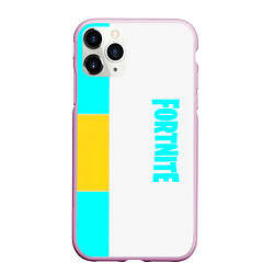 Чехол iPhone 11 Pro матовый Fortnite geometry color, цвет: 3D-розовый