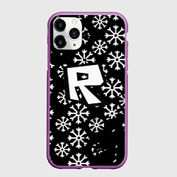 Чехол iPhone 11 Pro матовый Roblox winter, цвет: 3D-фиолетовый