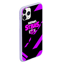 Чехол iPhone 11 Pro матовый Brawl stars geometry, цвет: 3D-светло-сиреневый — фото 2