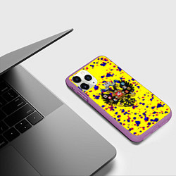 Чехол iPhone 11 Pro матовый Имперская Россия герб краски, цвет: 3D-фиолетовый — фото 2