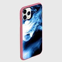 Чехол iPhone 11 Pro матовый Дым смок вейпа текстура, цвет: 3D-малиновый — фото 2