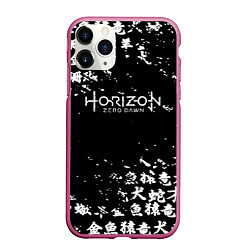 Чехол iPhone 11 Pro матовый Horizon zero dawn japan, цвет: 3D-малиновый