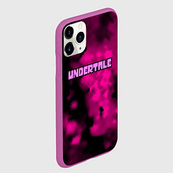 Чехол iPhone 11 Pro матовый Undertale pink game, цвет: 3D-фиолетовый — фото 2