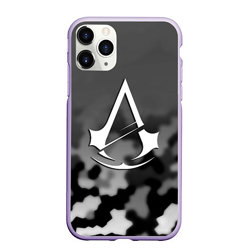 Чехол iPhone 11 Pro матовый Assassins Creed game / 3D-Светло-сиреневый – фото 1