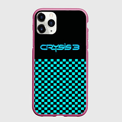 Чехол iPhone 11 Pro матовый Crysis logo crytek, цвет: 3D-малиновый
