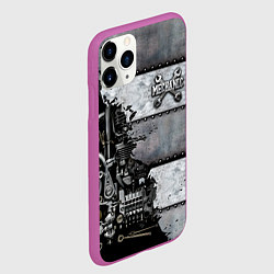 Чехол iPhone 11 Pro матовый Mechanic Iron, цвет: 3D-фиолетовый — фото 2