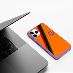 Чехол iPhone 11 Pro матовый Arsenal geometry steel, цвет: 3D-фиолетовый — фото 2