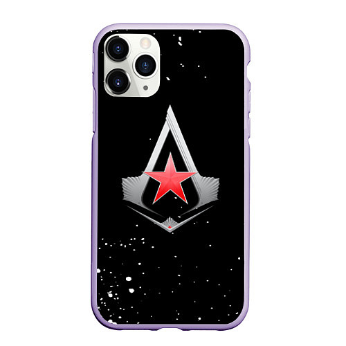 Чехол iPhone 11 Pro матовый Assassins creed russia / 3D-Светло-сиреневый – фото 1