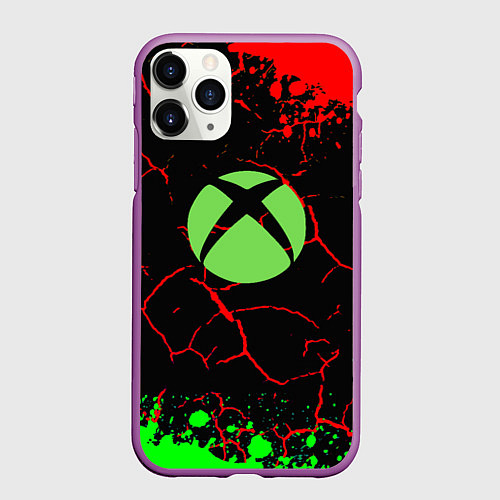 Чехол iPhone 11 Pro матовый Xbox game studio / 3D-Фиолетовый – фото 1