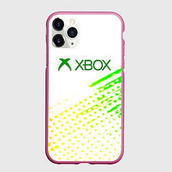 Чехол iPhone 11 Pro матовый Xbox краски текстура геймер