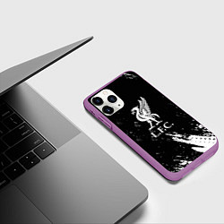 Чехол iPhone 11 Pro матовый Liverpool краски фк, цвет: 3D-фиолетовый — фото 2