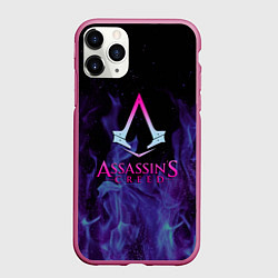 Чехол iPhone 11 Pro матовый Assassins Creed flame