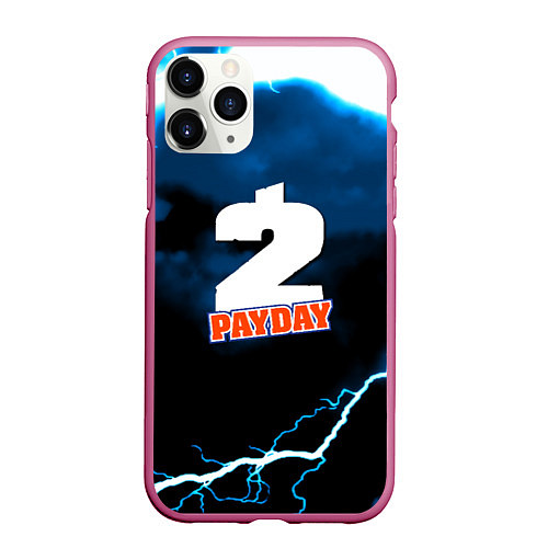 Чехол iPhone 11 Pro матовый Payday 2 storm / 3D-Малиновый – фото 1