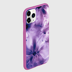 Чехол iPhone 11 Pro матовый Синие и фиолетовые космические абстрактные узоры т, цвет: 3D-фиолетовый — фото 2