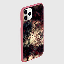 Чехол iPhone 11 Pro матовый Мокрая бумага ретро гранж текстура грязная, цвет: 3D-малиновый — фото 2