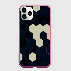 Чехол iPhone 11 Pro матовый Соты абстракция