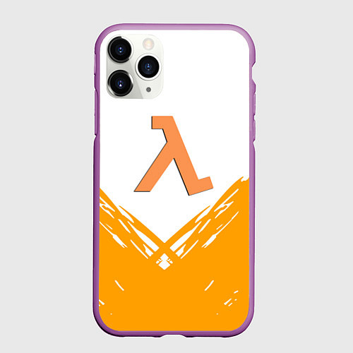 Чехол iPhone 11 Pro матовый Half life текстура / 3D-Фиолетовый – фото 1
