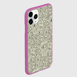 Чехол iPhone 11 Pro матовый Смайл и человечки, цвет: 3D-фиолетовый — фото 2