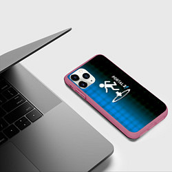 Чехол iPhone 11 Pro матовый Portal pattern geometry, цвет: 3D-малиновый — фото 2
