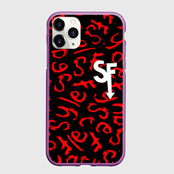 Чехол iPhone 11 Pro матовый Sally Face roglike game, цвет: 3D-фиолетовый