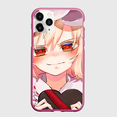 Чехол iPhone 11 Pro матовый Touhou Project Фландр Скарлет с подарком в форме с / 3D-Малиновый – фото 1