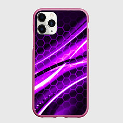 Чехол iPhone 11 Pro матовый Неоновая броня текстура