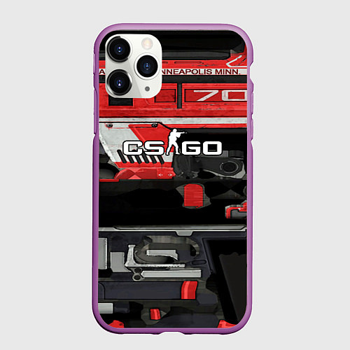 Чехол iPhone 11 Pro матовый СS deagle aggressor / 3D-Фиолетовый – фото 1