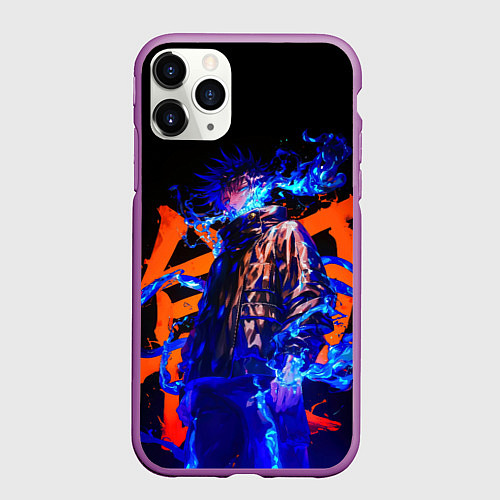 Чехол iPhone 11 Pro матовый Маг Мэгуми Фусигуро - Магическая битва / 3D-Фиолетовый – фото 1