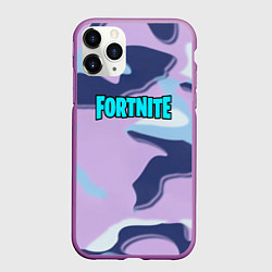 Чехол iPhone 11 Pro матовый Fortnite camo steel, цвет: 3D-фиолетовый