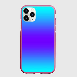 Чехол iPhone 11 Pro матовый Неоновый градиент текстура, цвет: 3D-малиновый