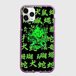Чехол iPhone 11 Pro матовый Cyberpunk 2077 game japan