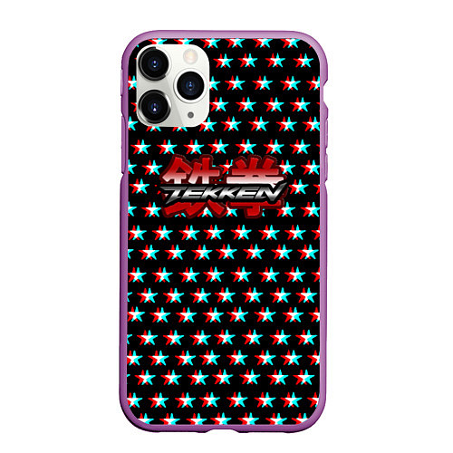 Чехол iPhone 11 Pro матовый Tekken star / 3D-Фиолетовый – фото 1