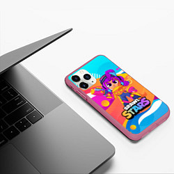 Чехол iPhone 11 Pro матовый Brawl Stars Шелли squad busters, цвет: 3D-малиновый — фото 2