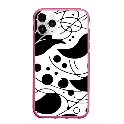 Чехол iPhone 11 Pro матовый Fashion abstraction - ai art fantasy / 3D-Малиновый – фото 1