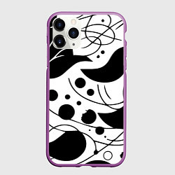 Чехол iPhone 11 Pro матовый Fashion abstraction - ai art fantasy, цвет: 3D-фиолетовый