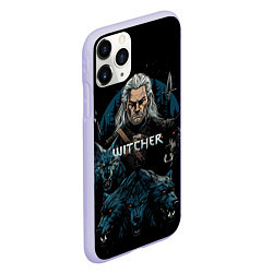 Чехол iPhone 11 Pro матовый The Witcher and wolfs, цвет: 3D-светло-сиреневый — фото 2