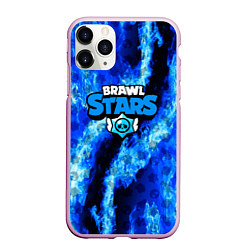 Чехол iPhone 11 Pro матовый Brawl stars fire blue, цвет: 3D-розовый