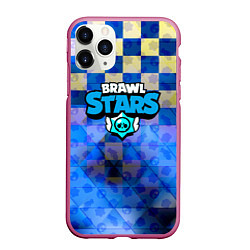 Чехол iPhone 11 Pro матовый Brawl stars текстура, цвет: 3D-малиновый