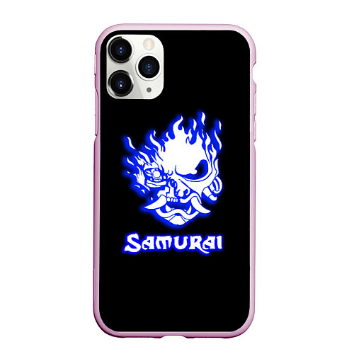 Чехол iPhone 11 Pro матовый Samurai logo ghost / 3D-Розовый – фото 1