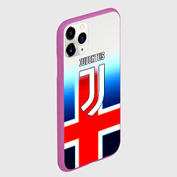 Чехол iPhone 11 Pro матовый Ювентус анг, цвет: 3D-фиолетовый — фото 2